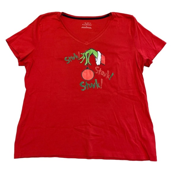 Talbots Grinch "Stink! Stank! Stunk!" Christmas T-Shirt XL - Picture 1 of 6